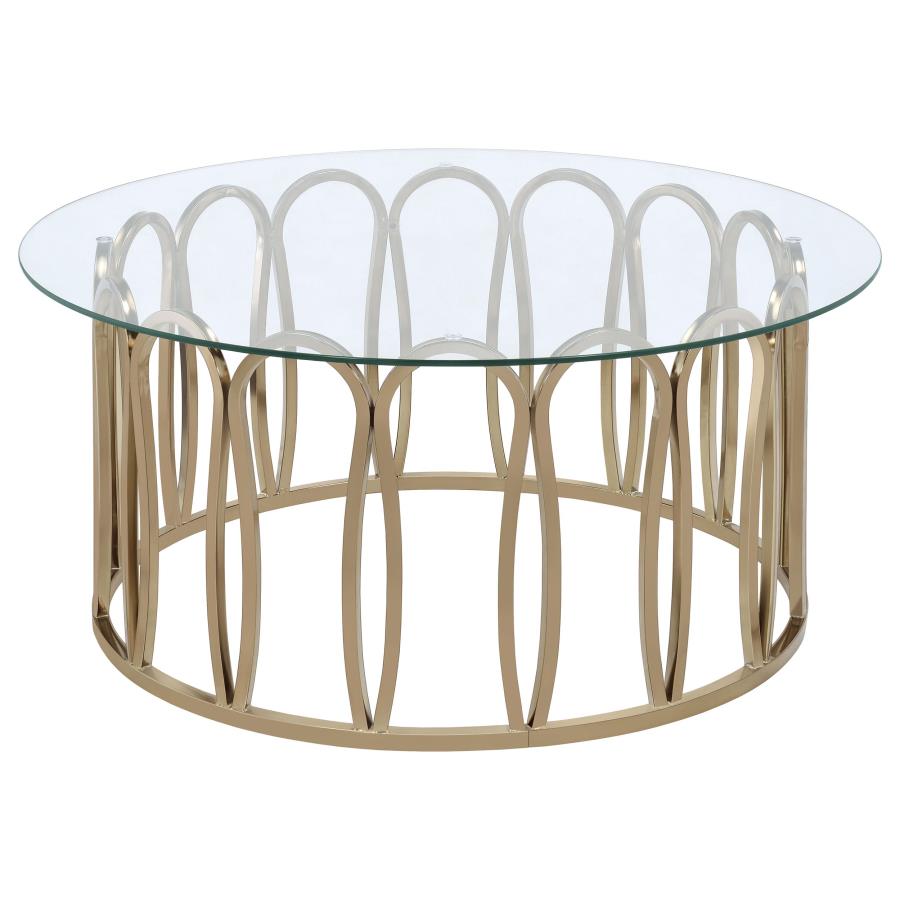 Monett 2-piece Coffee and End Table Set Chocolate Chrome