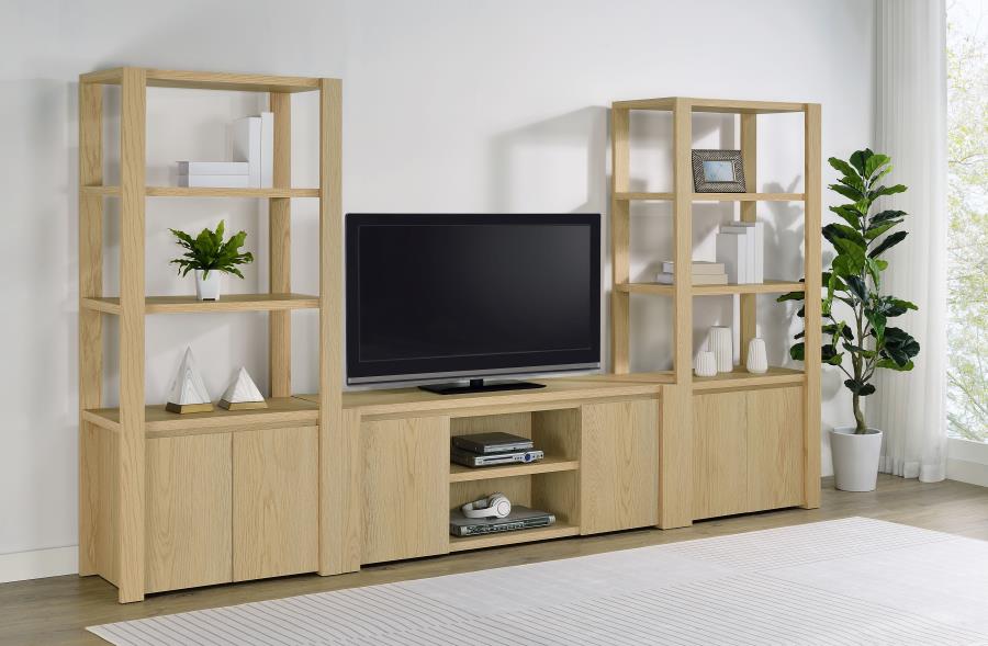 (image for) Laurelton 3-piece Entertainment Center TV Stand Light Oak