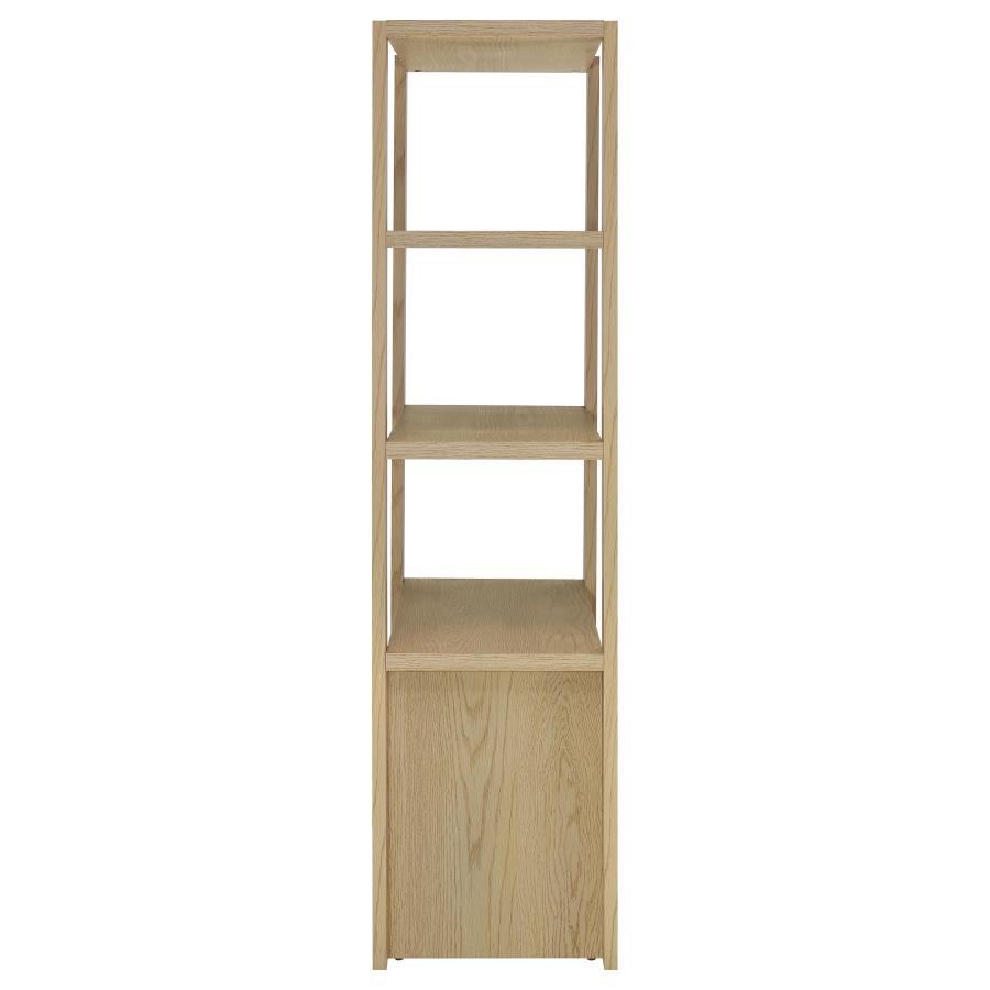 Laurelton 3-shelf Media Tower Tall Pier Cabinet Light Oak