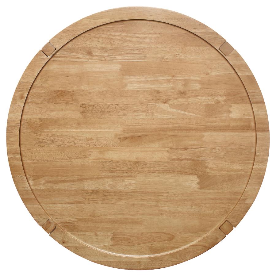 Camillo 3-piece Round Coffee and End Table Set Maple 