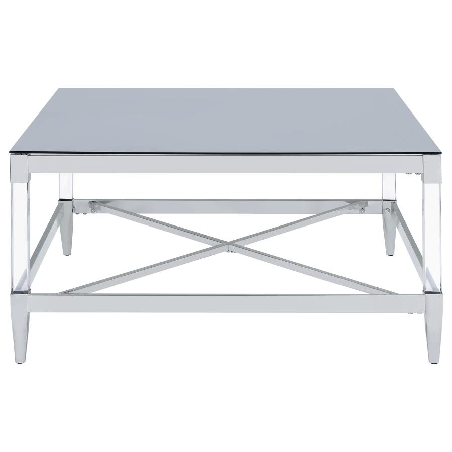 Lindley 3-piece Square Coffee and End Table Set Chrome