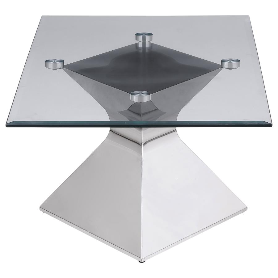 Jenny 2-piece Rectangular Coffee and End Table Set Chrome