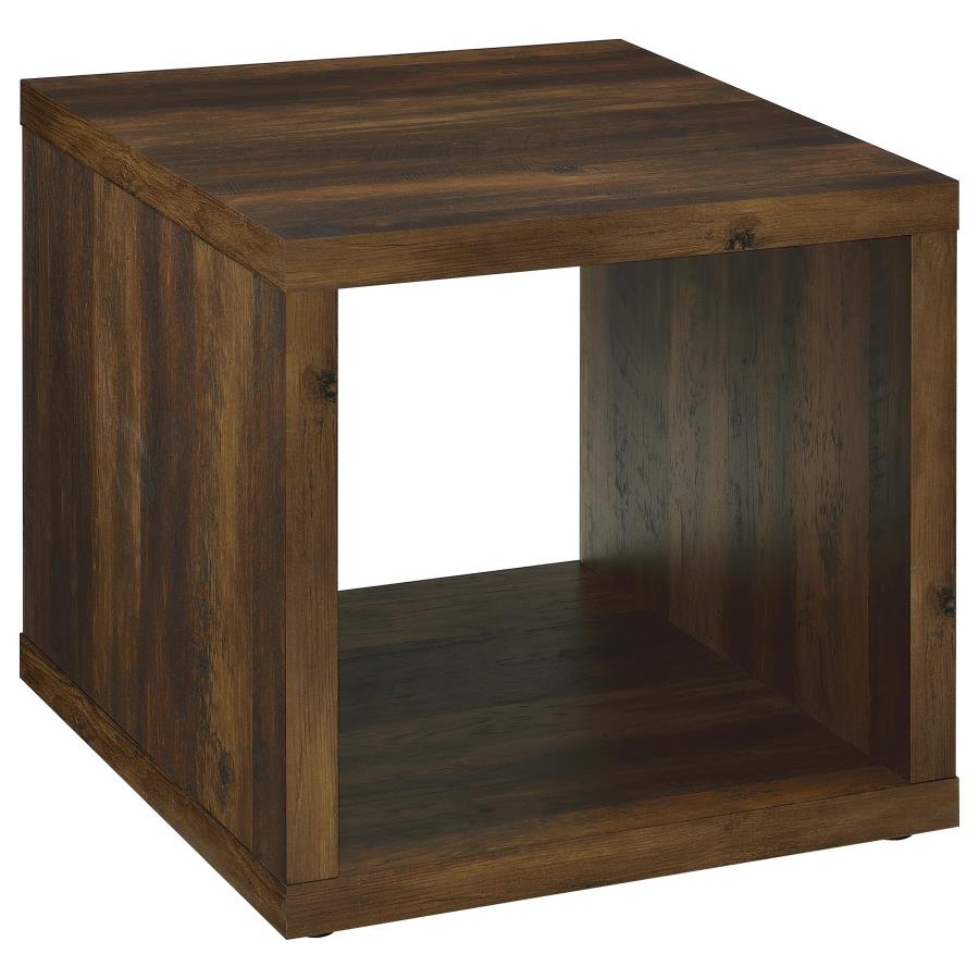 Frisco Square Engineered Wood Side End Table Dark Pine (image for) Frisco Square Engineered Wood Side End Table Dark Pine