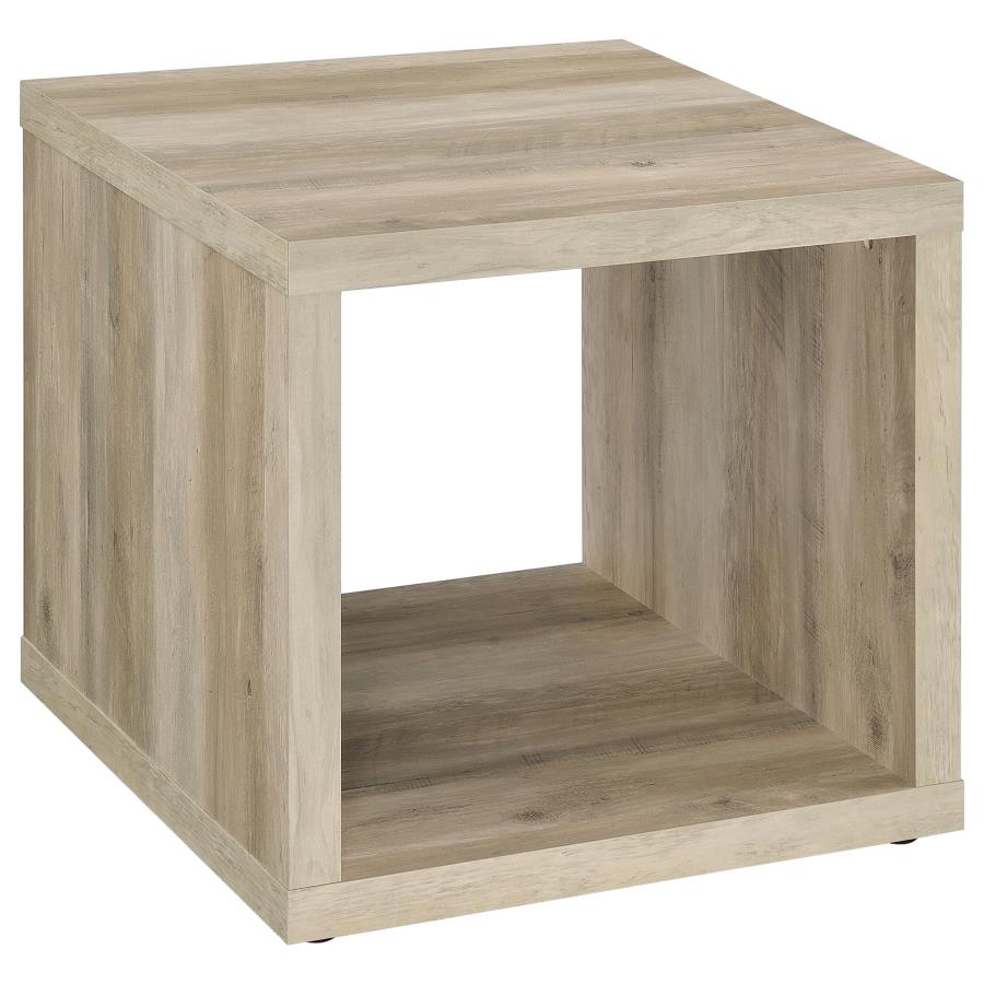 Frisco Square Engineered Wood Side End Table Distressed Pine (image for) Frisco Square Engineered Wood Side End Table Distressed Pine