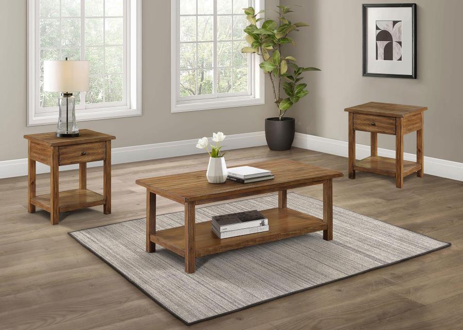 (image for) Payne 3-piece Coffee and 1-drawer End Table Set Brown