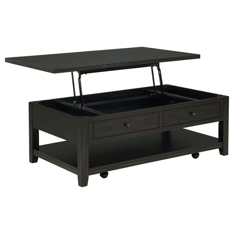 (image for) Payne 48-inch Mobile Lift Top Coffee Table Distressed Java