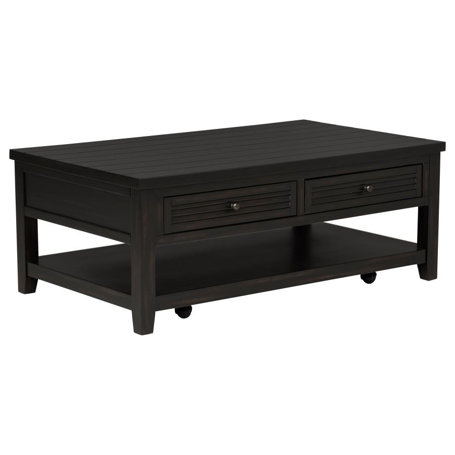(image for) Concord 2-drawer Rectangular Coffee Table Distressed Java
