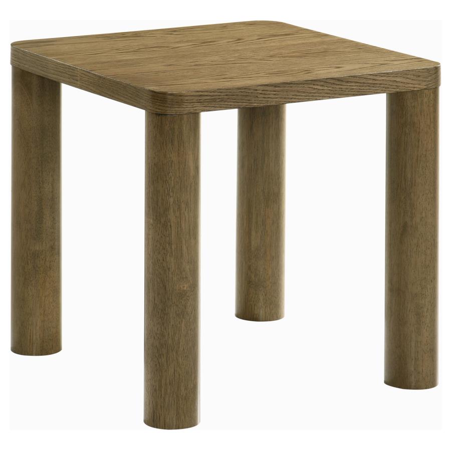 (image for) Castlewood Engineered Wood Accent Side End Table Brown Oak