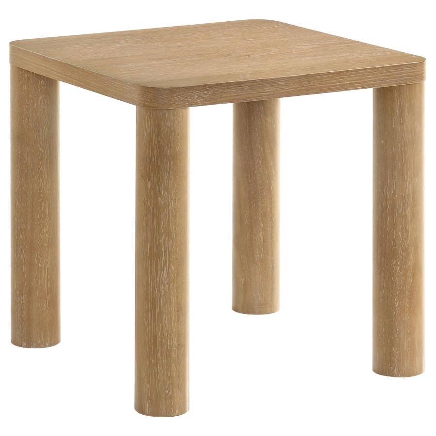 (image for) Castlewood Engineered Wood Accent Side End Table Light Oak