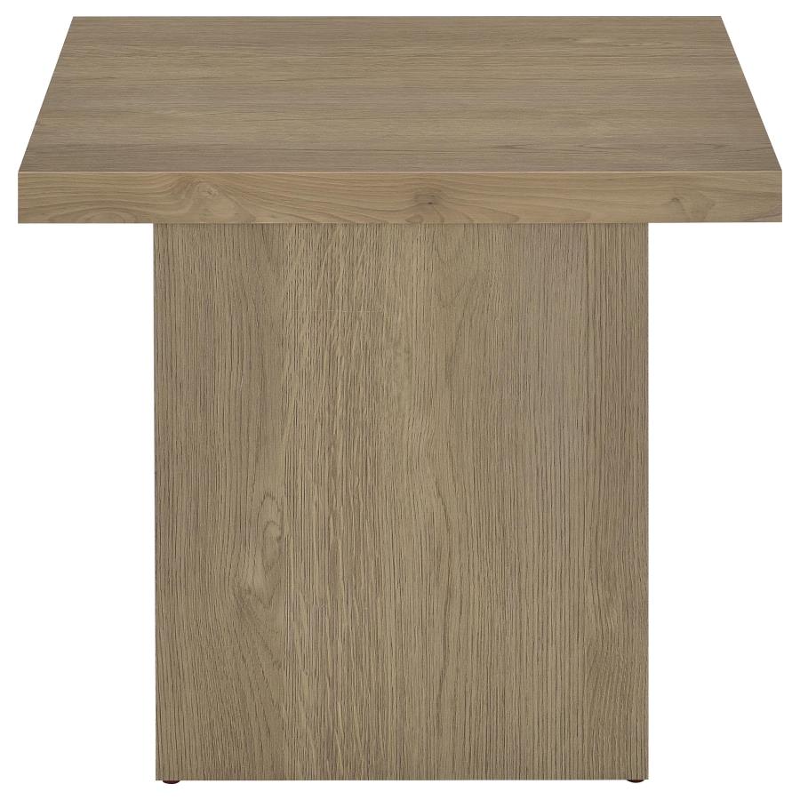 Devar 2-piece Square Cocktail Coffee End Table Set Latte