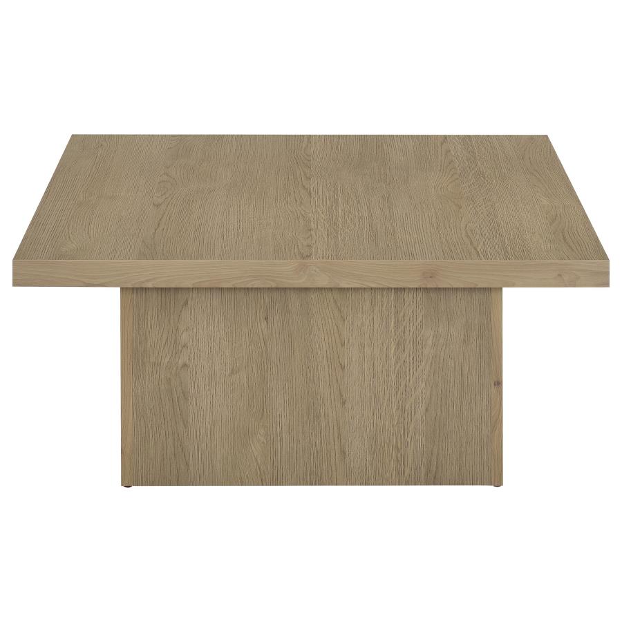 Devar 2-piece Square Cocktail Coffee End Table Set Latte