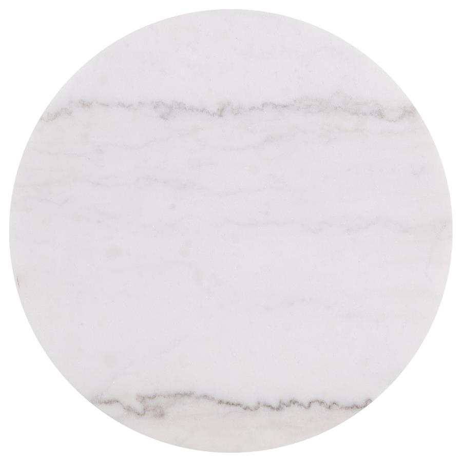 Jason 3-piece Round White Marble Coffee Table Set Greige