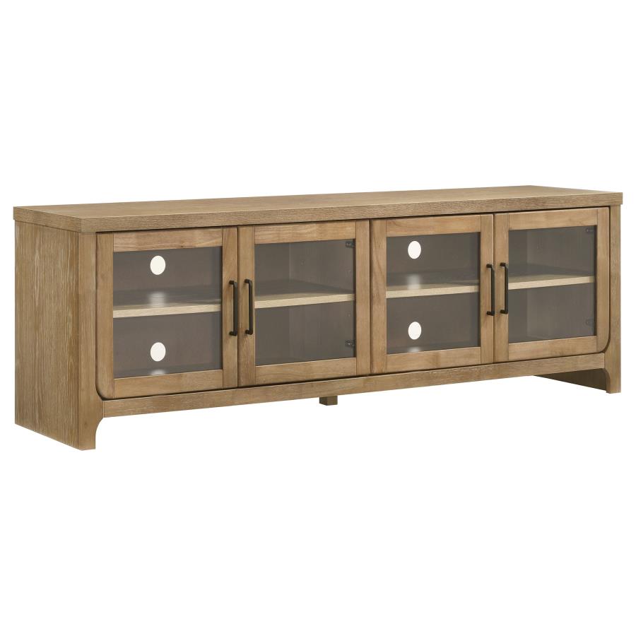 (image for) Brenham 79-inch 4-door TV Stand Media Console Washed Oak