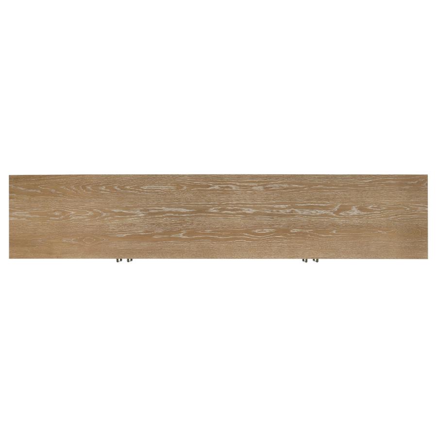 Brenham 79-inch 4-door TV Stand Media Console Washed Oak