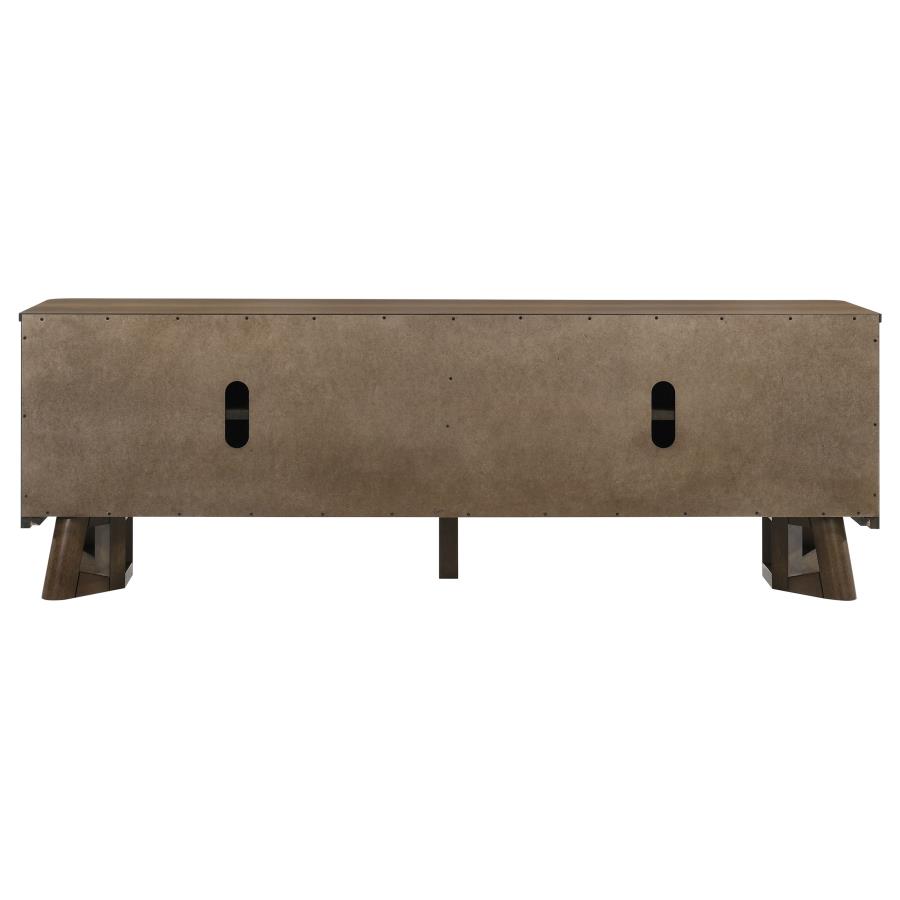 Trotter 71-inch 4-Door Wood TV Stand Media Console Brown