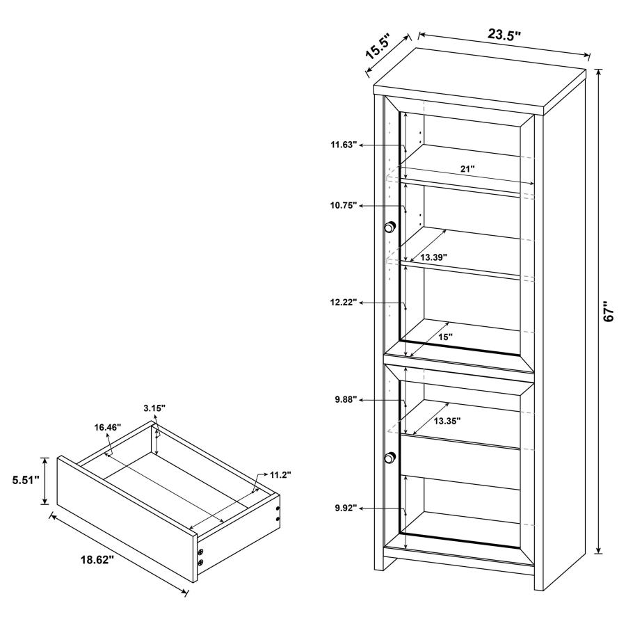 Modal Additional Images for Denison 3-piece Entertainment Center 79-inch TV Stand Black