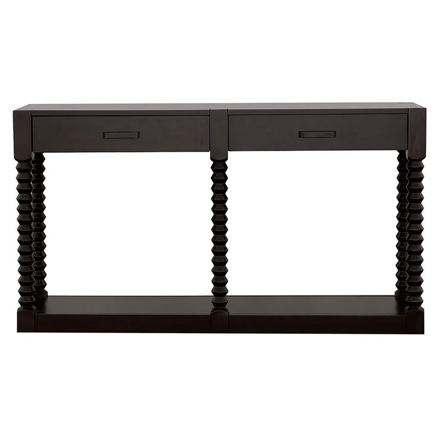 Meredith 2-drawer Wood Entryway Console Table Coffee Bean