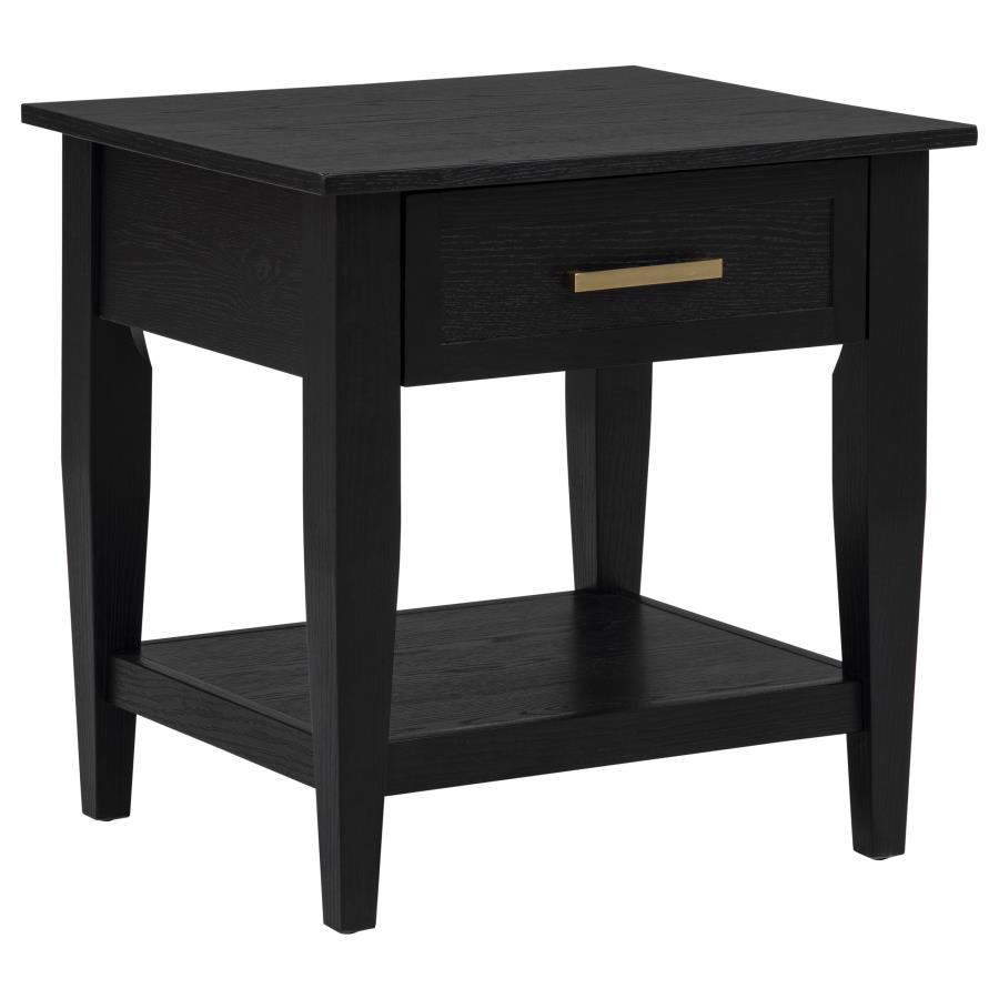 Lindenton 2-piece Wood Lift-Top Coffee and End Table Set Black