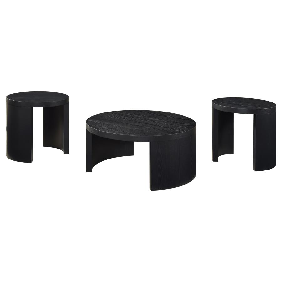 Sweeney 3-piece Coffee and End Occasional Table Set Black