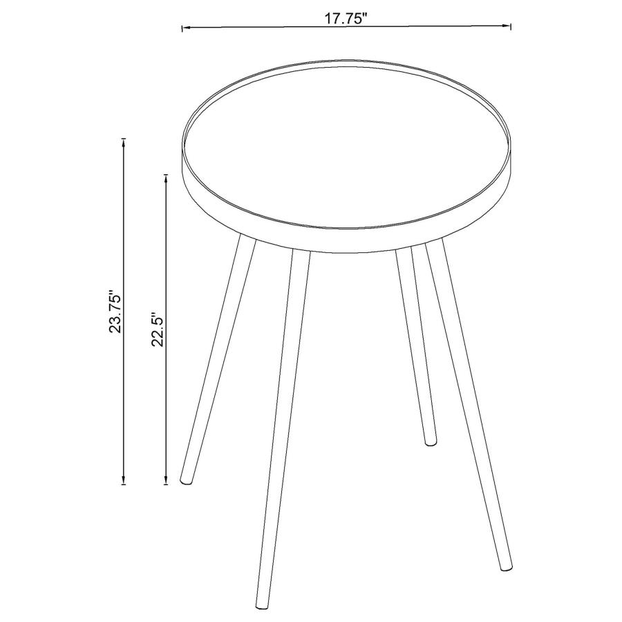 Kaelyn 3-piece Round Coffee and End Table Set Gold
