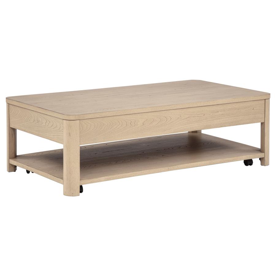 Marcelo 2-piece Coffee Table Set with Storage Light Elm