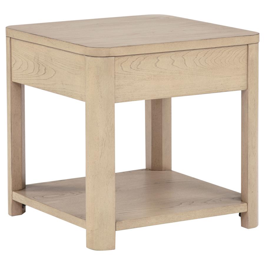 Marcelo 3-piece Coffee Table Set with Storage Light Elm