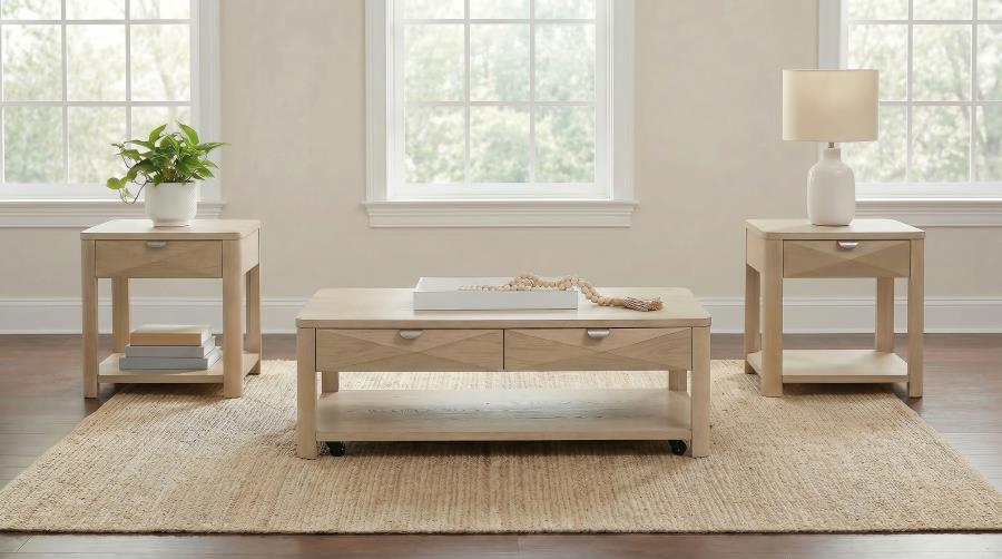 Modal Additional Images for Marcelo Sofa Console Table with 2 Drawers and Shelf Light Elm