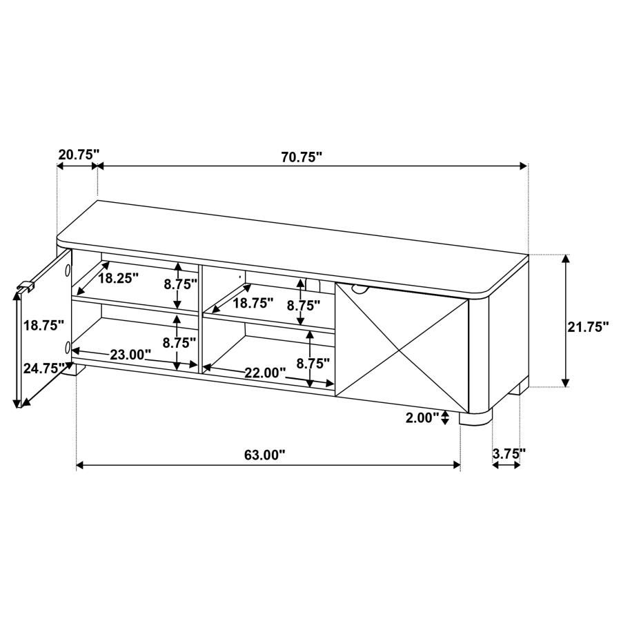 Modal Additional Images for Marcelo 71-inch TV Stand Media Console Coffee