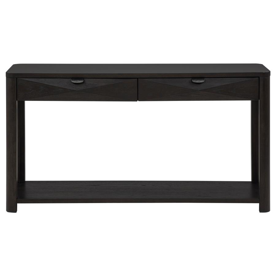 Marcelo Sofa Console Table with 2 Drawers and Shelf Coffee