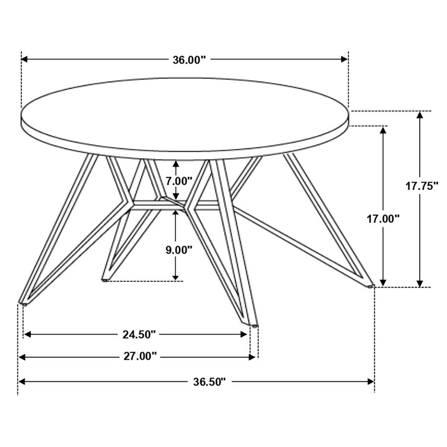 Modal Additional Images for Hadi 3-piece Round SmartTop Coffee and End Table Set Cement