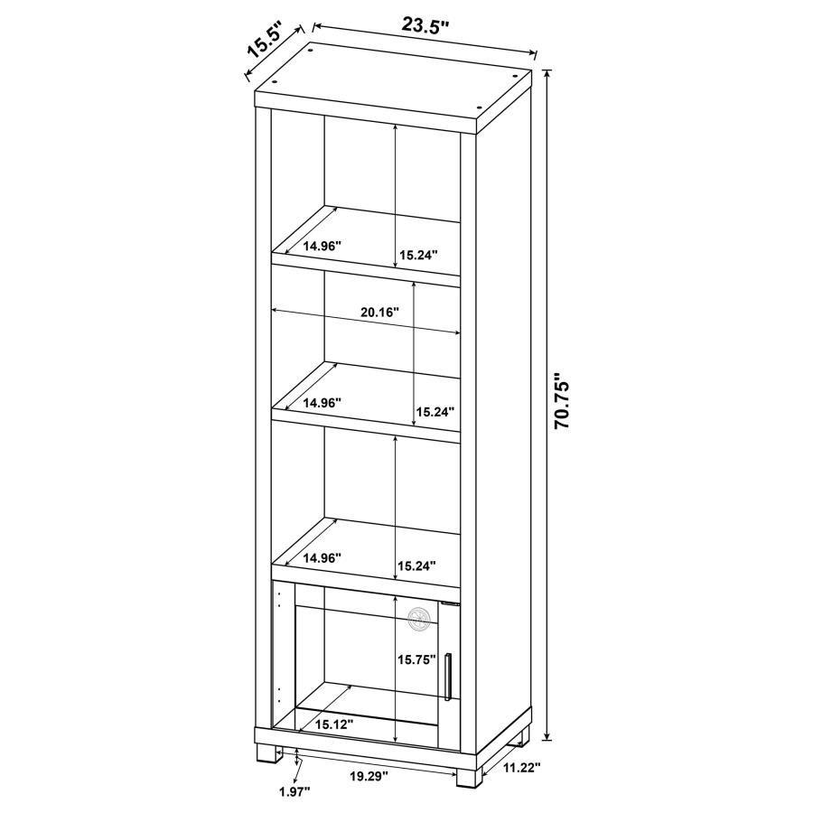 Modal Additional Images for Sachin 3-piece 79-inch TV Entertainment Center Antique Pine