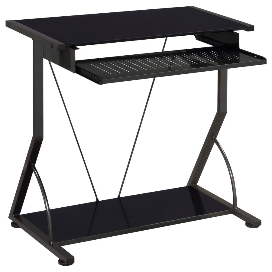 Alastair 30-inch Computer Desk with Keyboard Tray Black