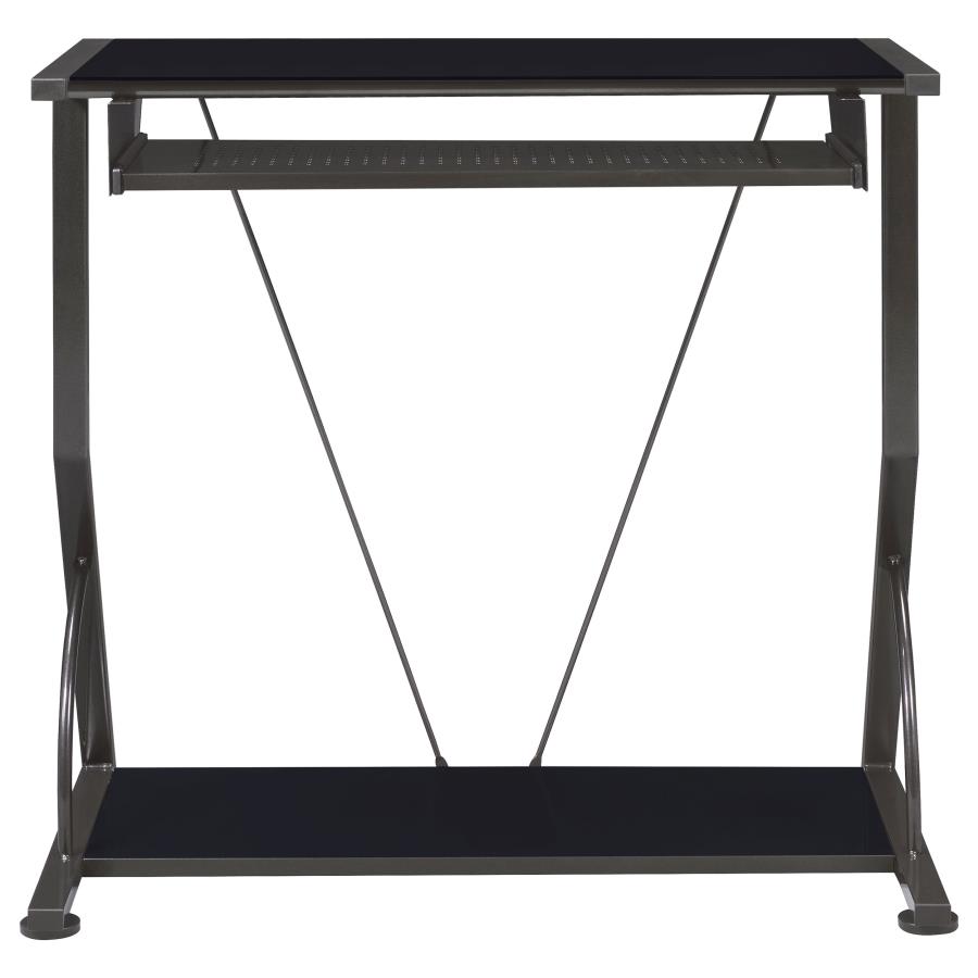 Alastair 30-inch Computer Desk with Keyboard Tray Black