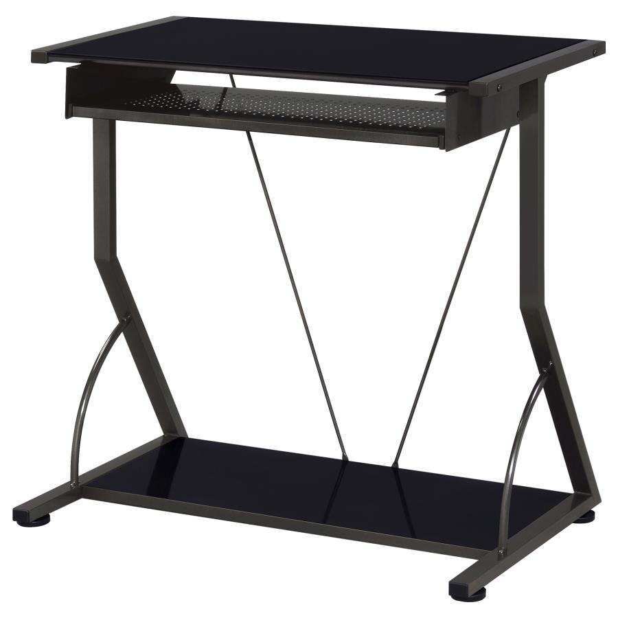 Alastair 30-inch Computer Desk with Keyboard Tray Black