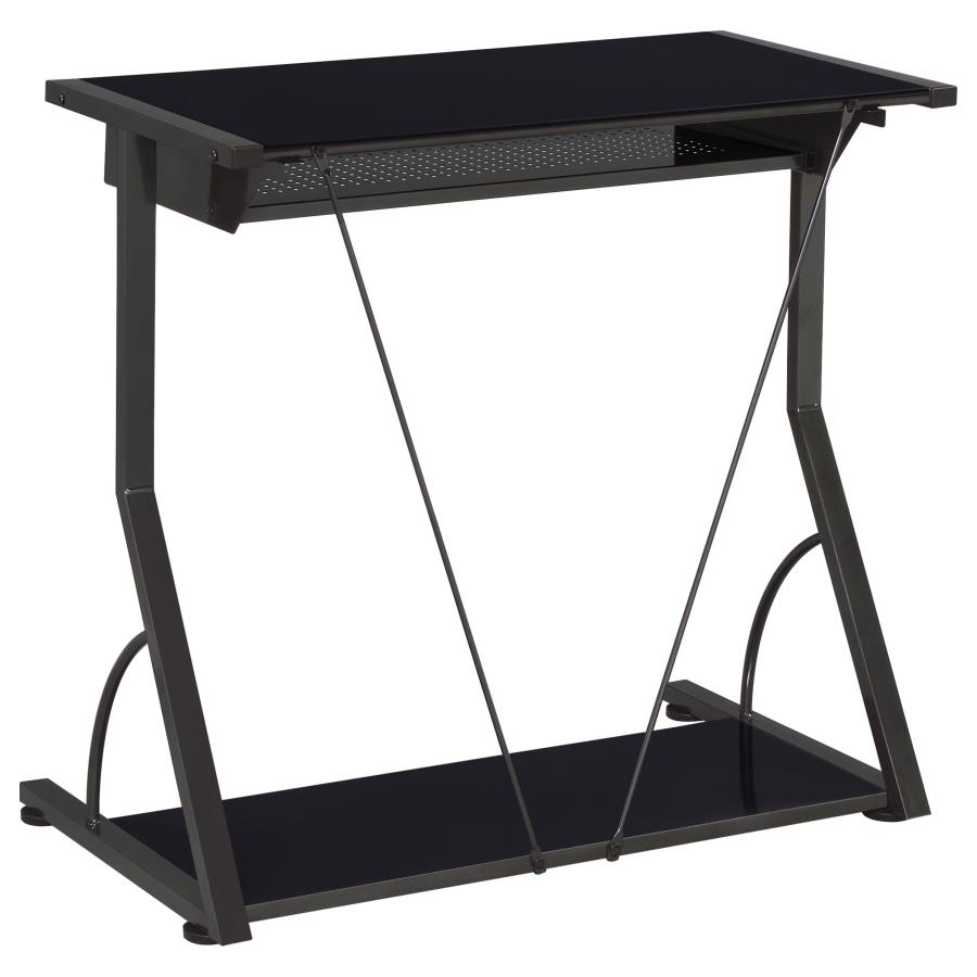 Alastair 30-inch Computer Desk with Keyboard Tray Black