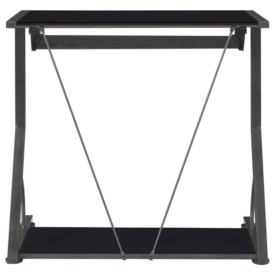 Alastair 30-inch Computer Desk with Keyboard Tray Black