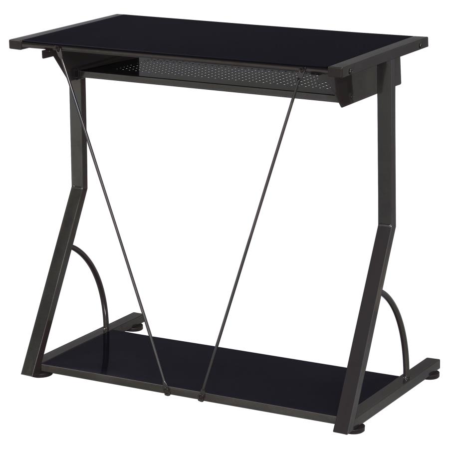 Alastair 30-inch Computer Desk with Keyboard Tray Black