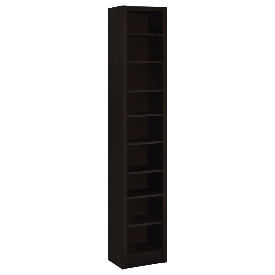 Eliam 71-inch 9-shelf Bookcase Cappuccino (image for) Eliam 71-inch 9-shelf Bookcase Cappuccino