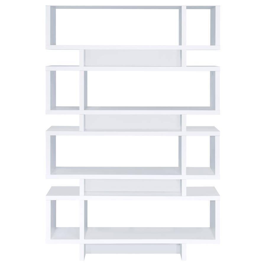 Reid 73-inch 4-shelf Bookshelf White