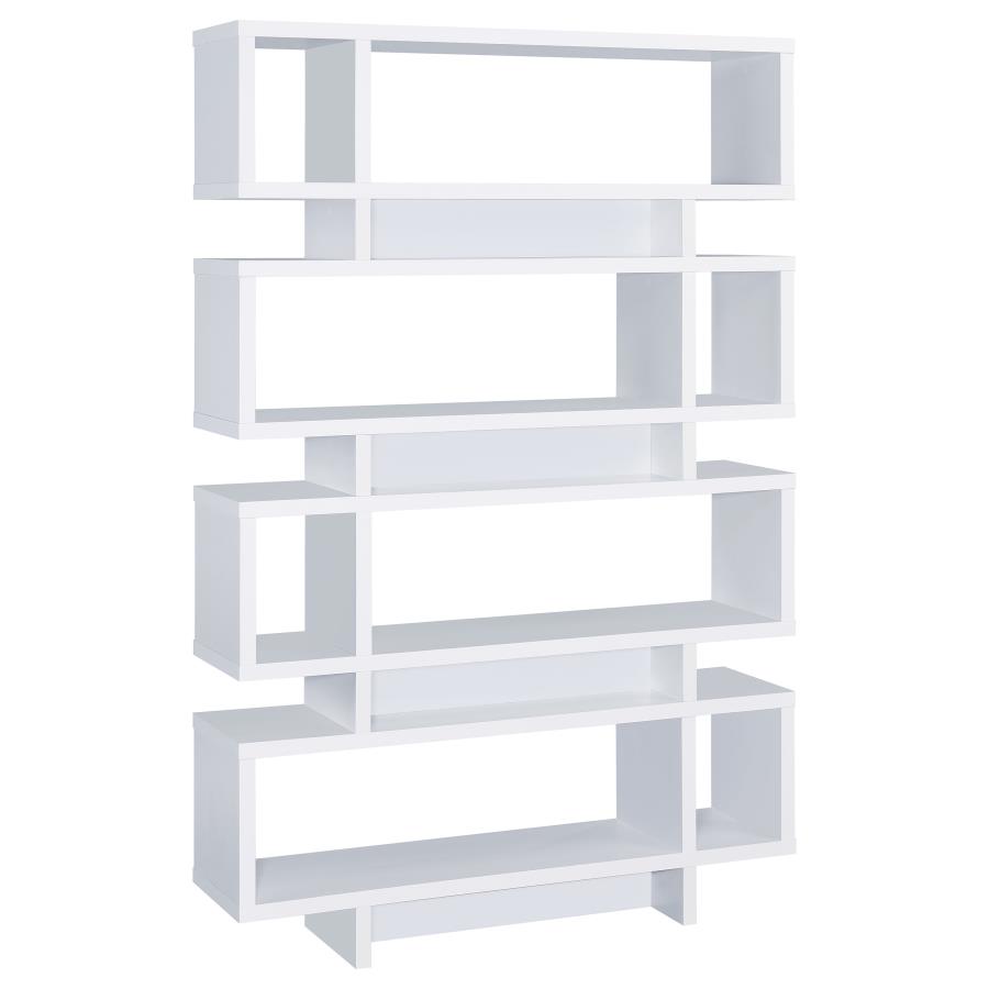 Reid 73-inch 4-shelf Bookshelf White