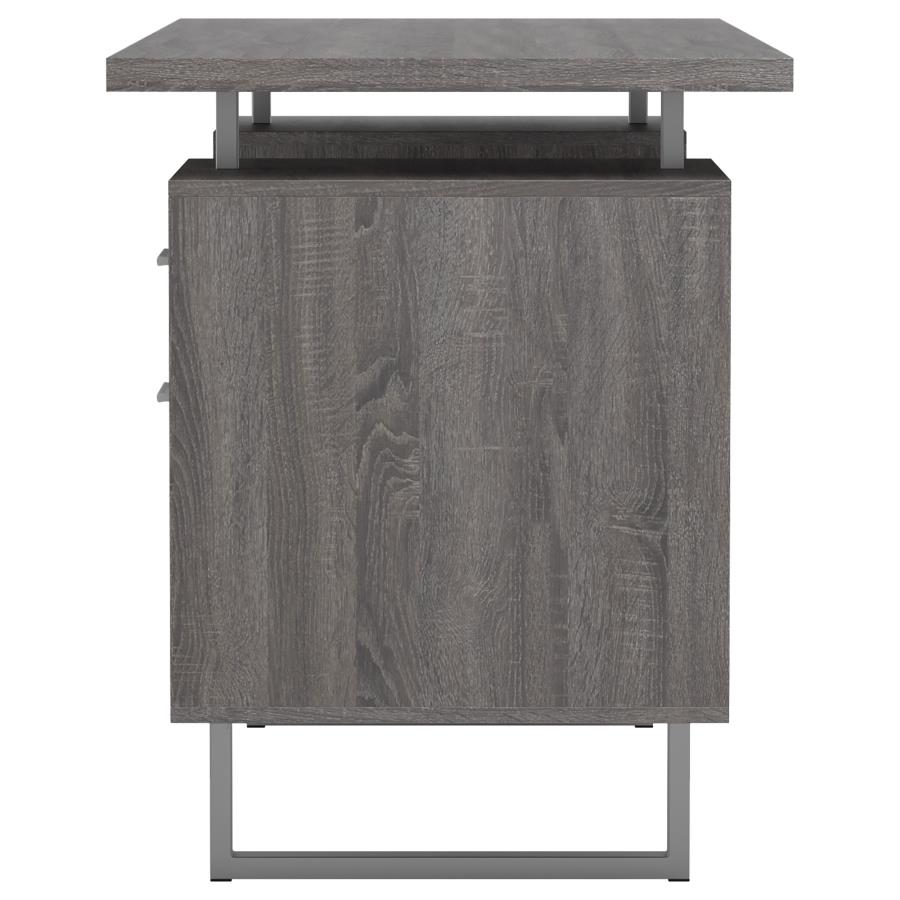 Lawtey 60-inch 2-drawer Office Computer Desk Weathered Grey