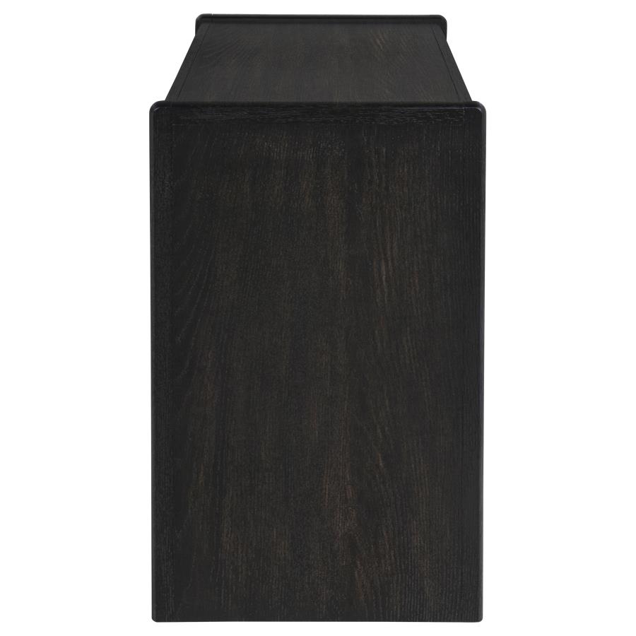 Leandro 2-drawer Home Office Writing Desk Burnished Black