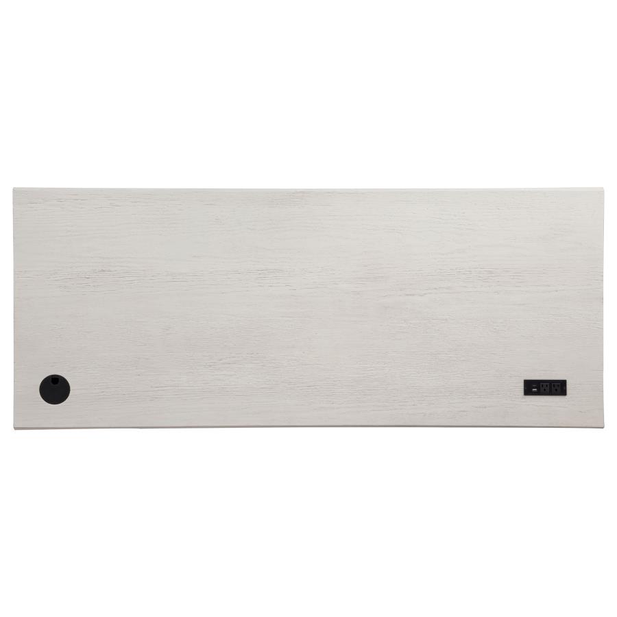 Altidore 68-inch 7-drawer Executive Home Office Desk Distressed White
