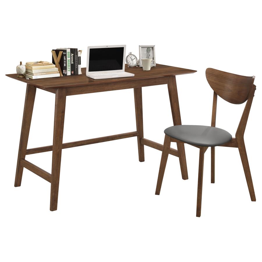 Karri 2-piece Home Office Computer Desk and Chair Set Walnut (image for) Karri 2-piece Home Office Computer Desk and Chair Set Walnut