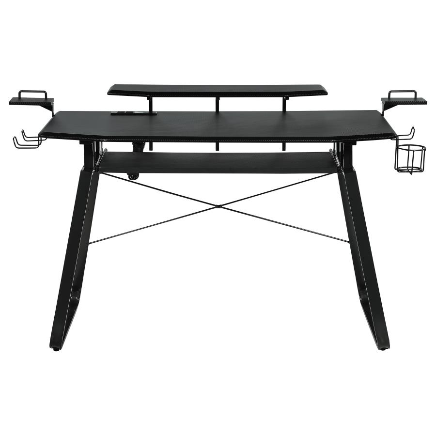 Alfie 59-inch Computer Gaming Desk with USB Ports Black