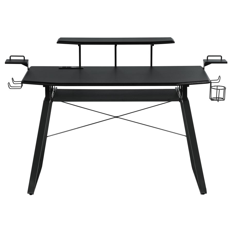 Alfie 59-inch Computer Gaming Desk with USB Ports Black