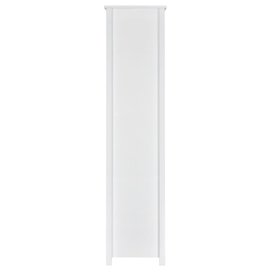 Dylan 68-inch 4-shelf Storage Bookshelf White High Gloss