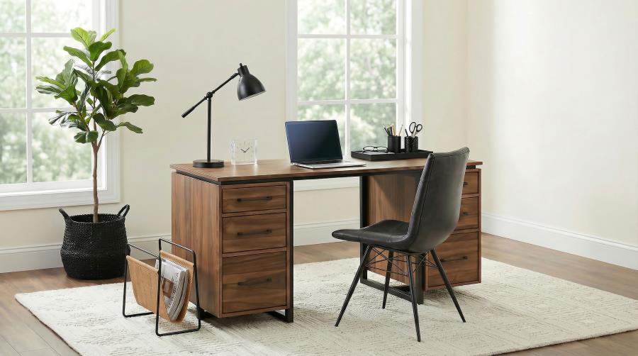 Modal Additional Images for Berhalter 6-Drawer Double Pedestal File Computer Desk