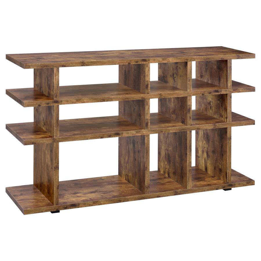 Santos 63-inch 3-shelf Console Bookcases Rustic Nutmeg (image for) Santos 63-inch 3-shelf Console Bookcases Rustic Nutmeg