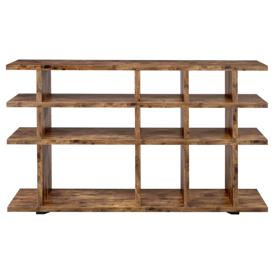 Santos 63-inch 3-shelf Console Bookcases Rustic Nutmeg